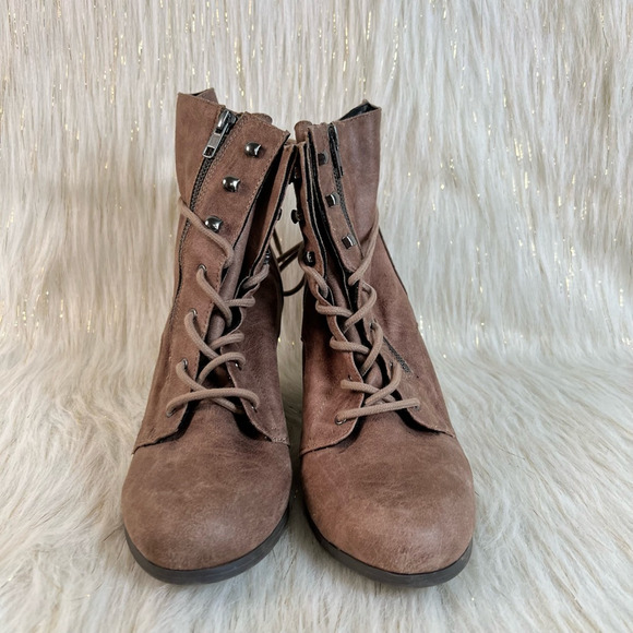 Dolce By Mojo Moxy Womens Ankle Boots Booties Brown Taupe Zipper High 10 W - Picture 2 of 9